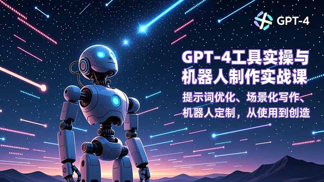 GPT-4工具实操与机器人制作实战课：提示词优化、场景化写作、机器人定制，从使用到创造-龙大资源