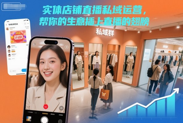实体店铺直播私域运营，帮你的生意插上直播的翅膀-龙大资源