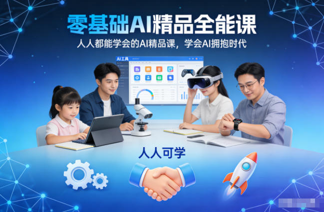 零基础AI精品全能课，人人都能学会的AI精品课，学会AI拥抱时代-龙大资源