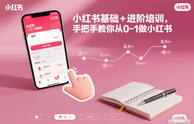 小红书基础+进阶培训，手把手教你从0-1做小红书-龙大资源