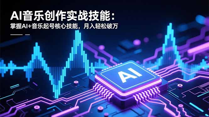 AI音乐创作实战技能：掌握AI+音乐起号核心技能，月入轻松破万-龙大资源