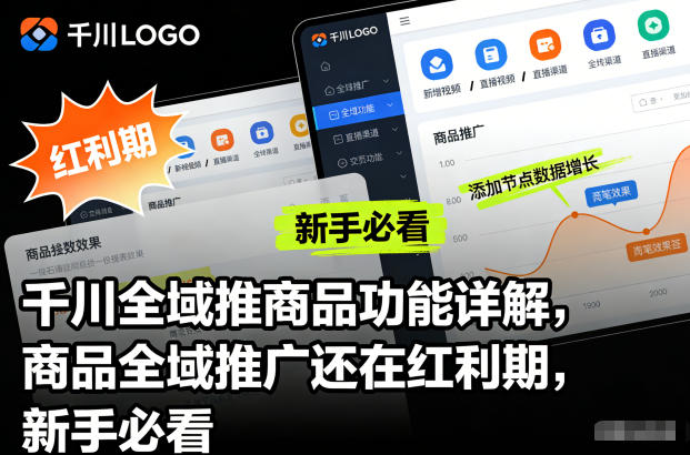 千川全域推商品功能详解，商品全域推广还在红利期，新手必看-龙大资源