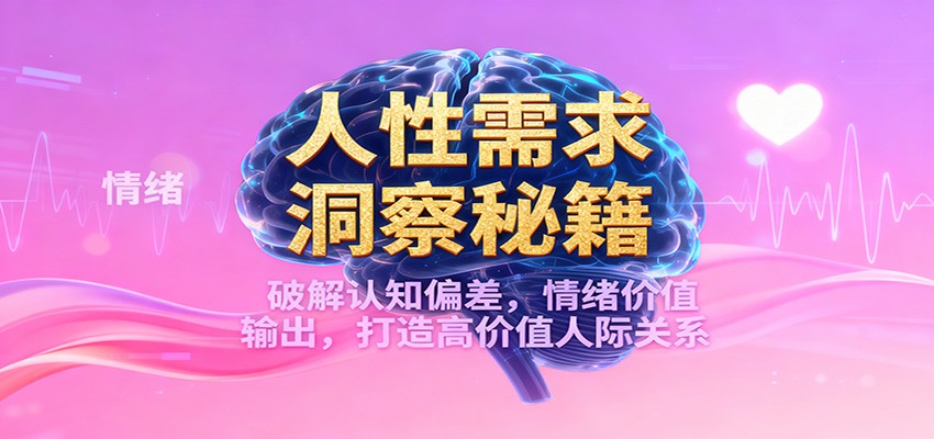 人性需求洞察秘籍，破解认知偏差，情绪价值输出，打造高价值人际关系-龙大资源
