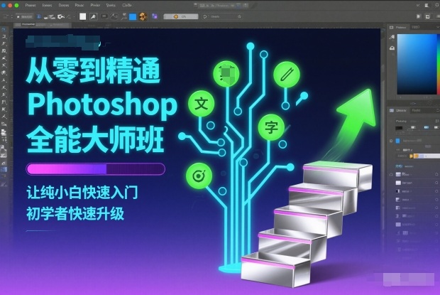 从零到精通Photoshop全能大师班，让纯小白快速入门，初学者快速升级-龙大资源
