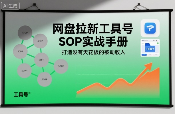 网盘拉新工具号SOP实战手册，打造没有天花板的被动收入-龙大资源