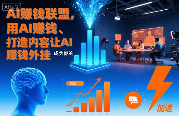 AI賺钱联盟，用AI賺钱、打造内容让AI成为你的賺钱外挂-龙大资源