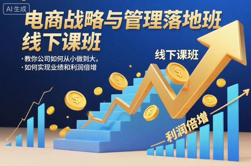 电商战略与管理落地班线下课，教你公司如何从小做到大，如何实现业绩和利润倍增【录音】-龙大资源