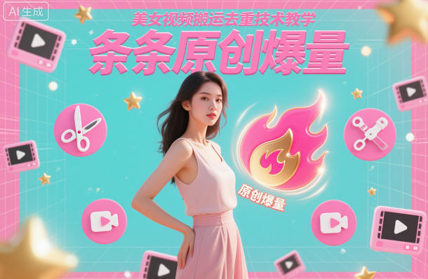 美女视频搬运去重技术教学，条条原创爆量-龙大资源