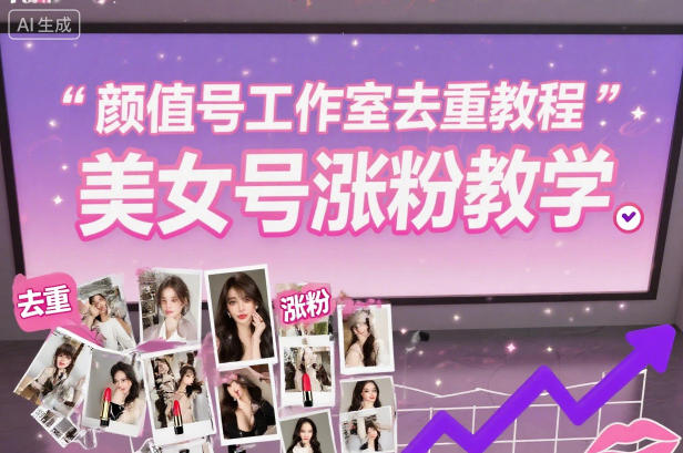 颜值号工作室去重教程，美女号涨粉教学-龙大资源