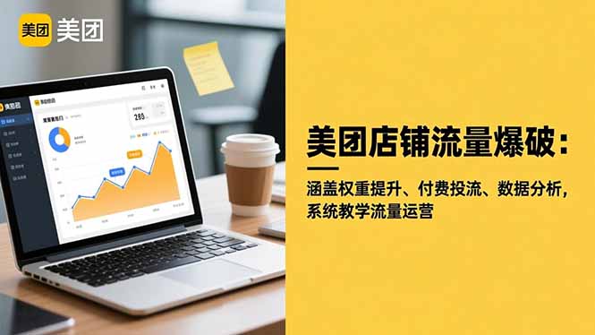 美团店铺流量爆破：涵盖权重提升、付费投流、数据分析，系统教学流量运营-龙大资源