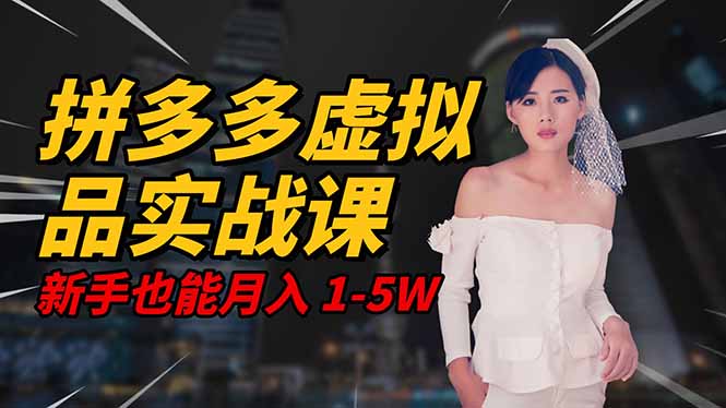 2025 拼多多虚拟品系统实战课,轻资产项目,可矩阵开工作室,新手也能...-龙大资源