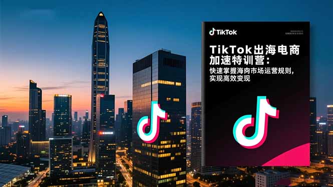 TikTok出海电商加速特训营：快速掌握海外市场运营规则，实现高效变现-龙大资源