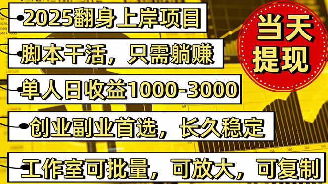 2025翻身上岸项目脚本干活，内部客户经理内部开号，单人日收益1000-300...-龙大资源