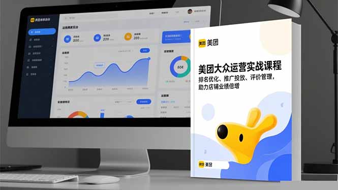 美团大众运营实战课程,排名优化、推广投放、评价管理,助力店铺业绩倍增-龙大资源