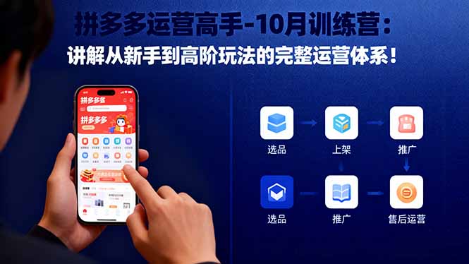 拼多多运营高手-10月训练营：讲解从新手到高阶玩法的完整运营体系！-龙大资源
