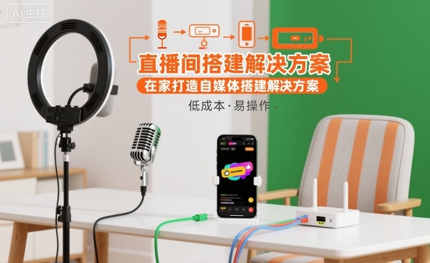 直播间搭建解决方案，在家打造自媒体搭建解决方案-龙大资源