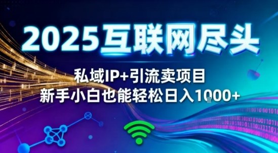 2025网创尽头王炸项目！私域IP+精准引流，新手小白在家躺賺日入1k，零经验也能上手【揭秘】-龙大资源