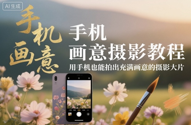 手机画意摄影教程，用手机也能拍出充满画意的摄影大片-龙大资源