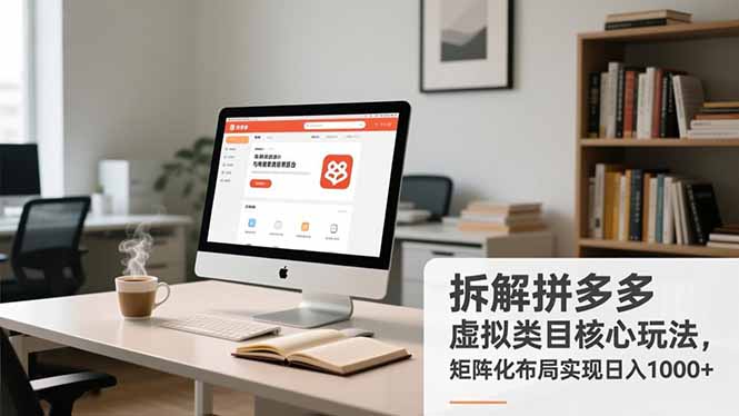 拆解拼多多虚拟类目核心玩法，矩阵化布局实现日入1000+-龙大资源