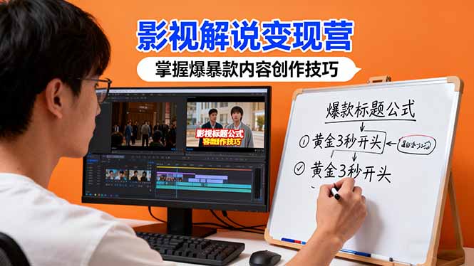 影视解说变现营：通过30+实战案例爆款内容创作技巧，掌握影视解说盈利密码-龙大资源