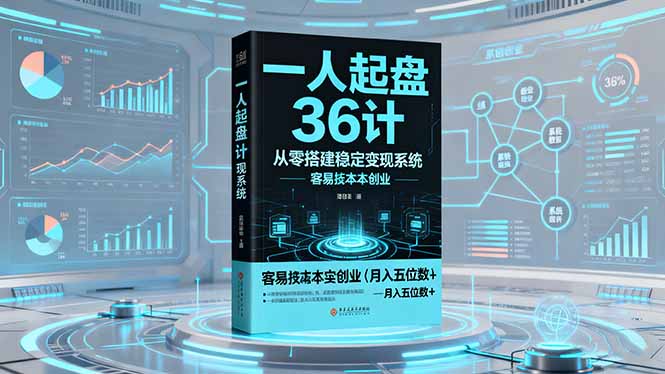 一人起盘36计：从零搭建稳定变现系统，实现低成本创业，月入五位数+-龙大资源