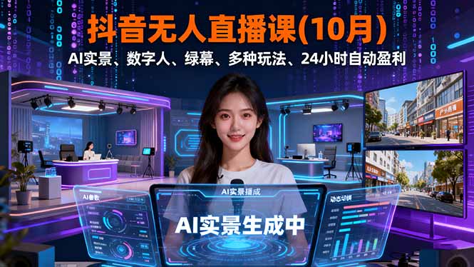 抖音无人直播课(10月-龙大资源