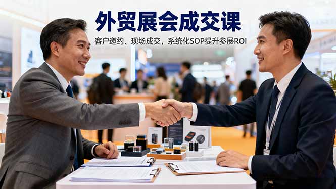 外贸展会成交课，含目标制定、客户邀约、现场成交，系统化SOP提升参展ROI-龙大资源