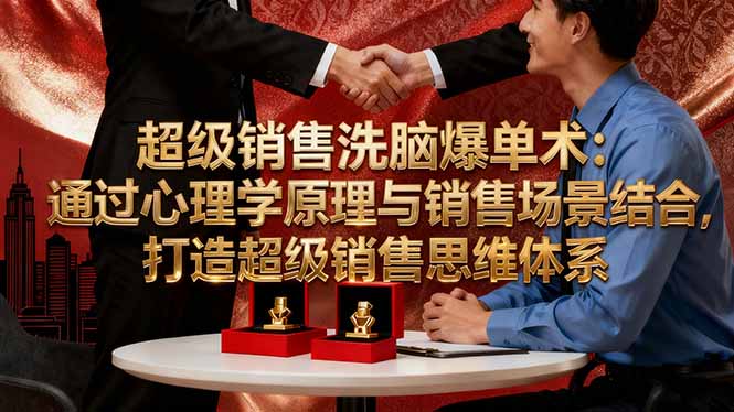 超级销售洗脑爆单术：通过心理学原理与销售场景结合,打造超级销售思维体系-龙大资源