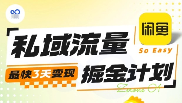 私域流量掘金计划实战训练营,最快3天变现-龙大资源