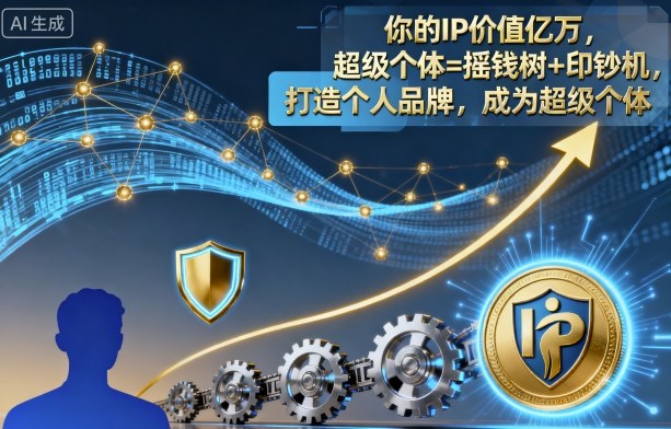 你的IP价值亿万,超级个体=摇钱树+印钞机,打造个人品牌,成为超级个体-龙大资源