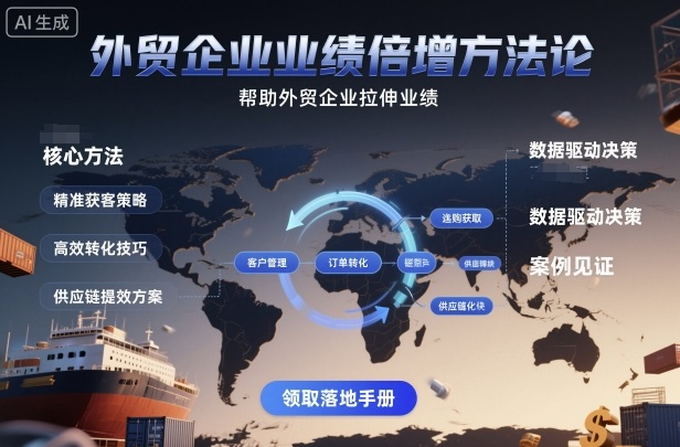 外贸企业业绩倍增方法论，帮助外贸企业拉伸业绩-龙大资源