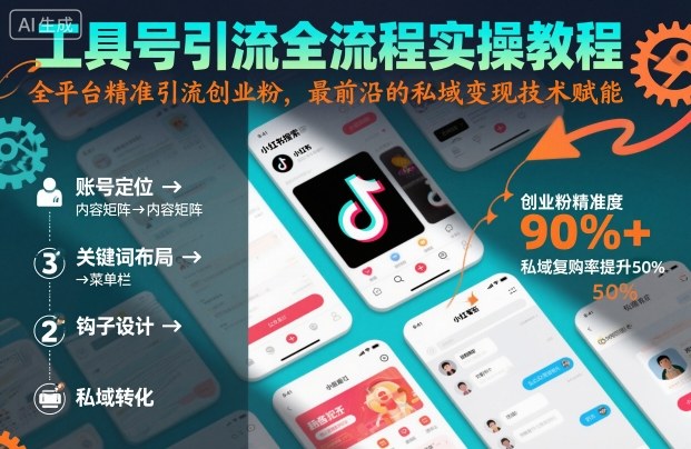 工具号引流全流程保姆级实操教程，全平台精准引流创业粉，最前沿的私域变现技术赋能-龙大资源