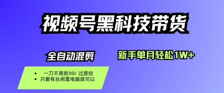 视频号黑科技短视频带货，新手一个月也1W+，纯搬运一刀不用剪，零投入【揭秘】-龙大资源
