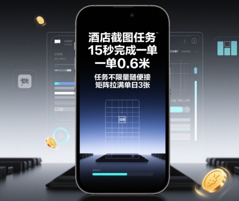 酒店截图任务，15秒完成一单，一单0.6米，任务不限量随便接，矩阵拉满单日3张【揭秘】-龙大资源