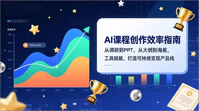 AI课程创作效率指南，从调研到PPT、从大纲到海报，工具赋能，打造可持续变现产品线-龙大资源