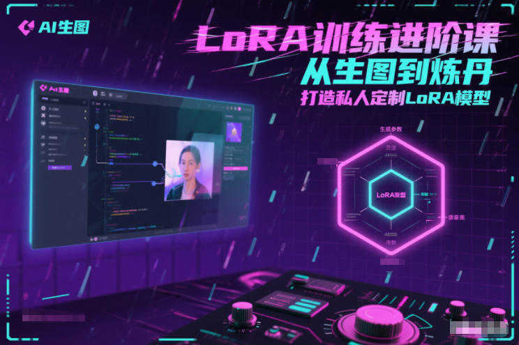 LoRA训练进阶课，从生图到炼丹，打造私人定制LoRA模型-龙大资源