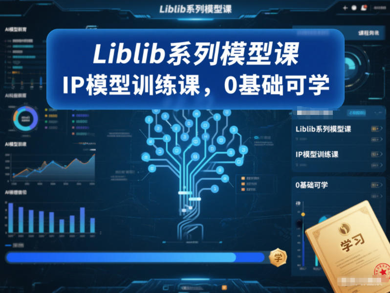 Liblib系列模型课，IP模型训练课，0基础可学-龙大资源