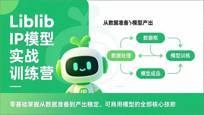 Liblib IP模型实战训练营，零基础掌握从数据准备到产出稳定、可商用模型的全部核心技能-龙大资源