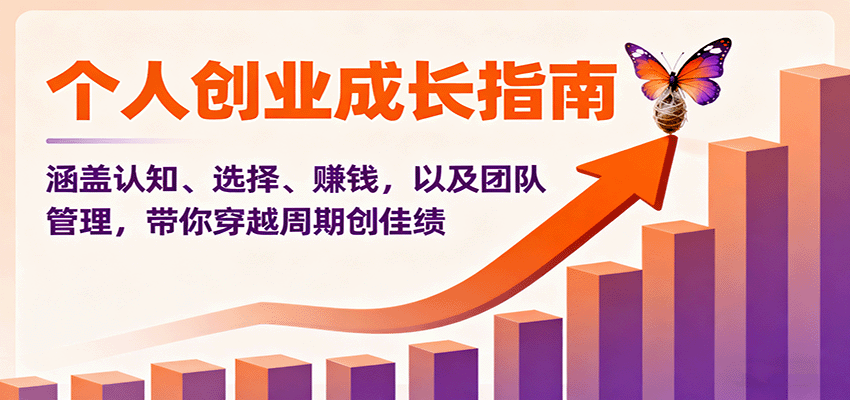 个人创业成长指南:涵盖认知、选择、赚钱,以及团队管理,带你穿越周期创佳绩-龙大资源