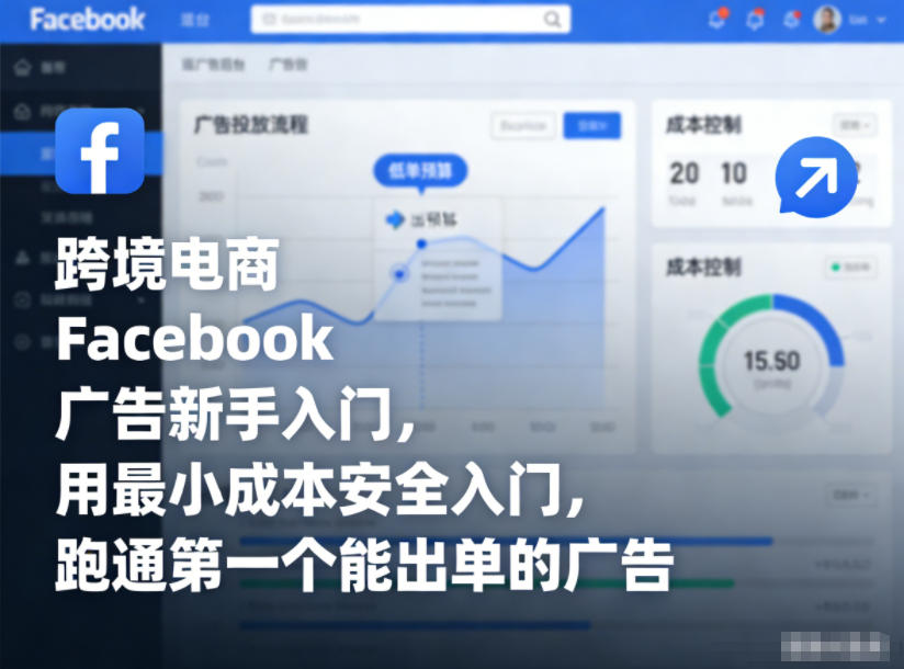 跨境电商Facebook广告新手入门，用最小成本安全入门，跑通第一个能出单的广告-龙大资源