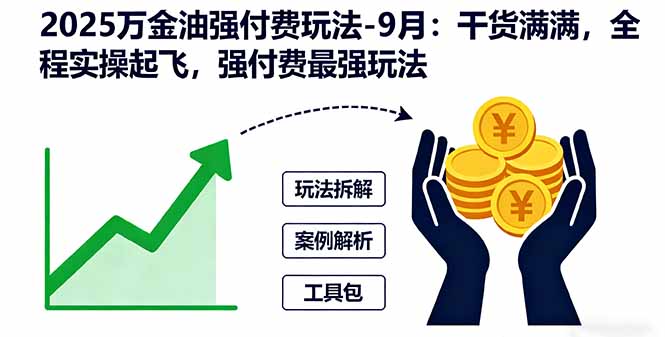 2025万金油强付费玩法-9月：干货满满，全程实操起飞，强付费最强玩法-龙大资源