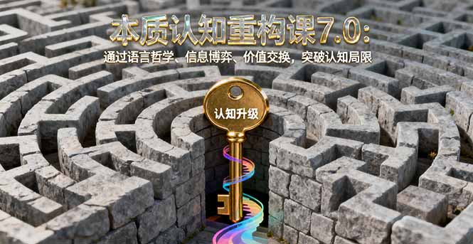 本质认知重构课7.0：通过语言哲学、信息博弈、价值交换，突破认知局限-龙大资源