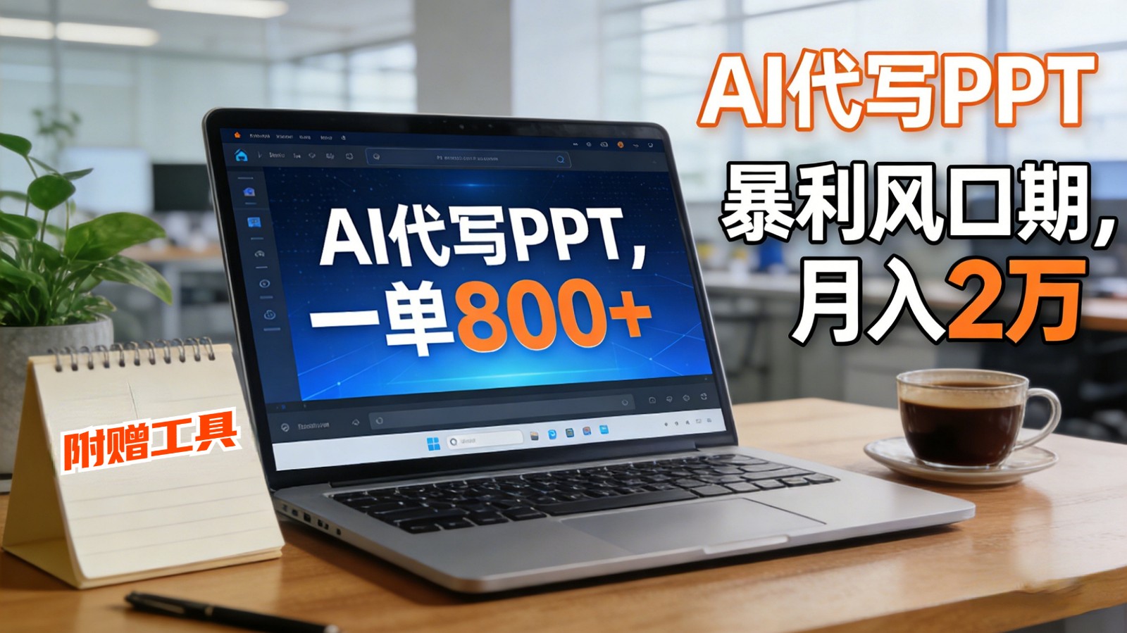 AI 代写做 PPT！一单狂赚 800+，风口期月入 2 万(工具 + 提示词直接送)-龙大资源