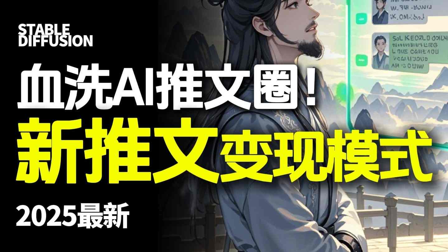 最新AI动态电影漫画小说推文，全流程实操教学，小白也能月入1W+-龙大资源