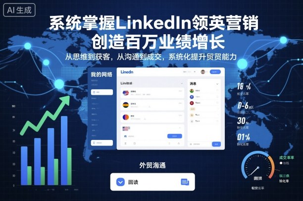 系统掌握LinkedIn领英营销，创造百万业绩增长，从思维到获客，从沟通到成交，系统化提升外贸能力-龙大资源