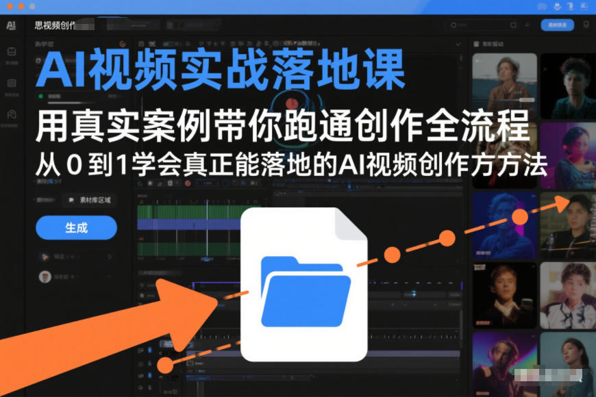 AI视频实战落地课，用真实案例带你跑通创作全流程，从0到1学会真正能落地的AI视频创作方法-龙大资源