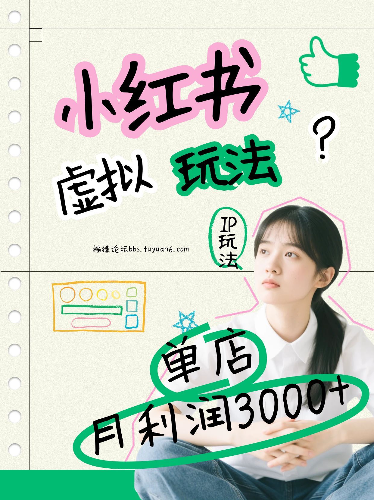 小红书虚拟玩法(铺货流和单品玩法)，单店月利润3000+，IP打法+原创商品(0违规)-龙大资源