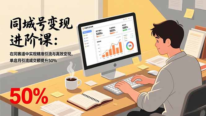 同城号变现进阶课：在同城赛道中实现精准引流与高效变现，单店月引流成交额提升50%-龙大资源