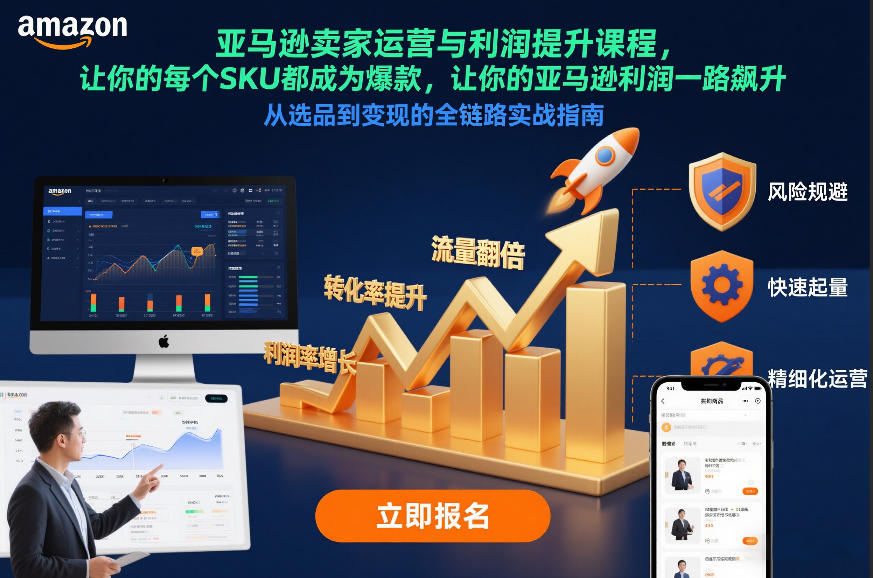 亚马逊卖家运营与利润提升课程，让你的每个SKU都成为爆款，让你的亚马逊利润一路飙升(更新12月)-龙大资源