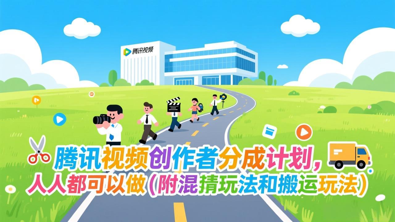 腾讯视频创作者分成计划,人人都可以做(附混剪玩法和搬运玩法-龙大资源